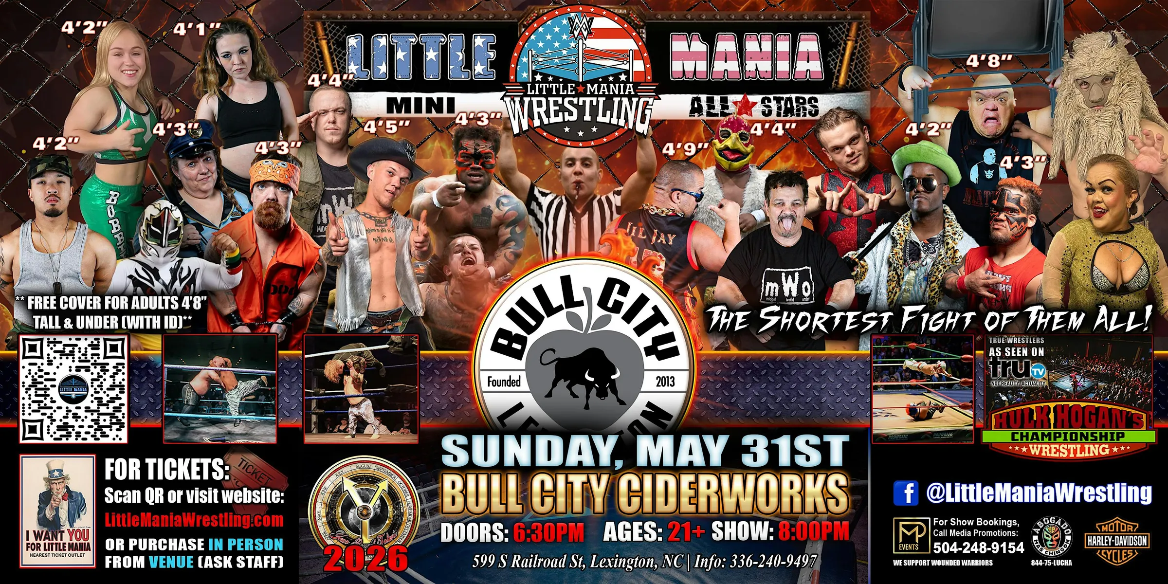Lexington, NC - Little Mania Mini Wrestling @ Bull City Ciderworks