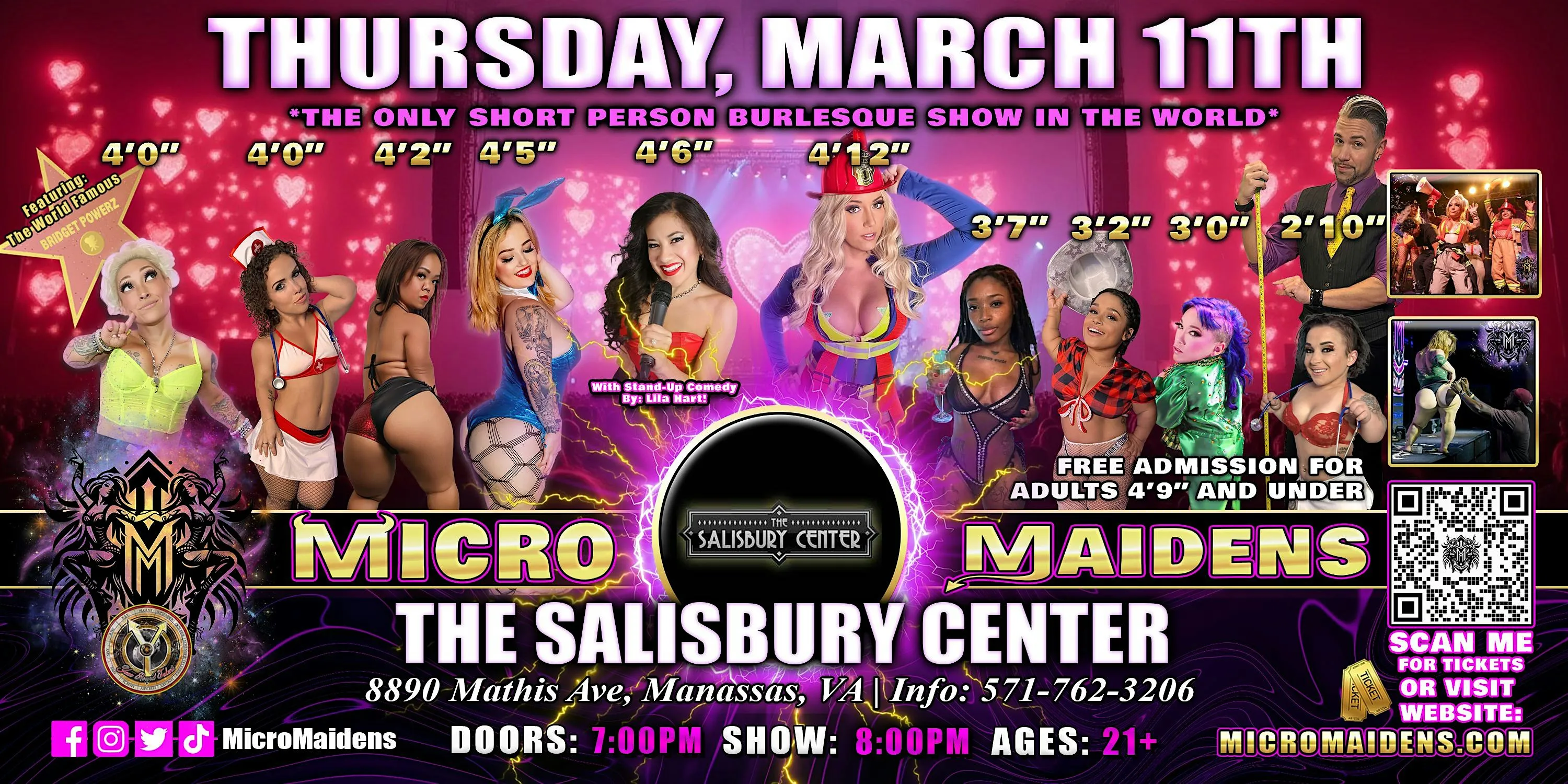 Manassas, VA - Micro Maidens Dwarf Dancers @ The Salisbury Center