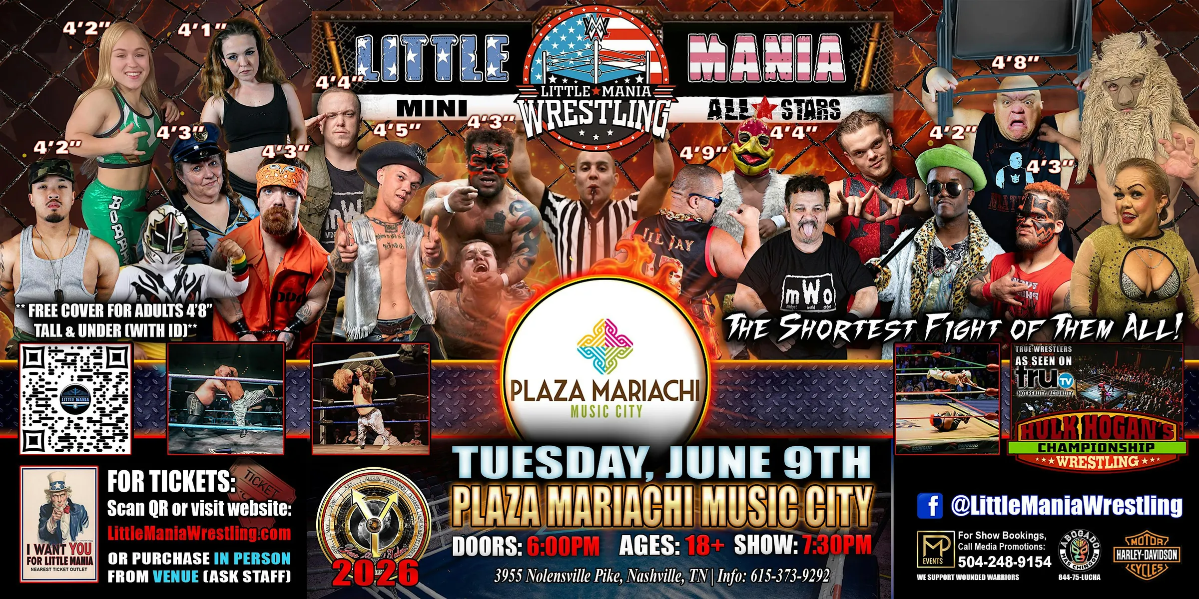 Nashville, TN - Little Mania Mini Wrestling @ Plaza Mariachi Music City