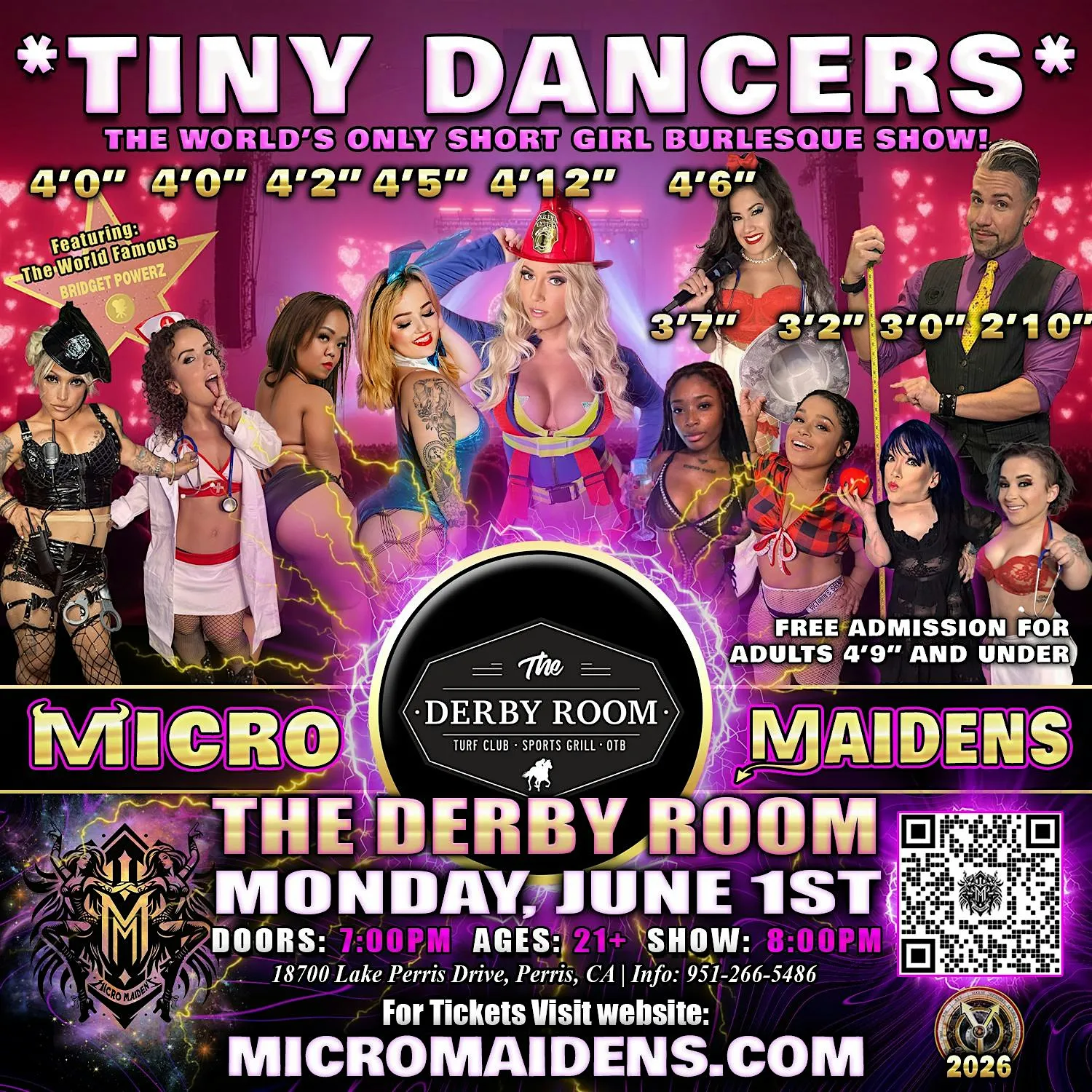 Perris, CA - Micro Maidens: The Show @The Derby Room