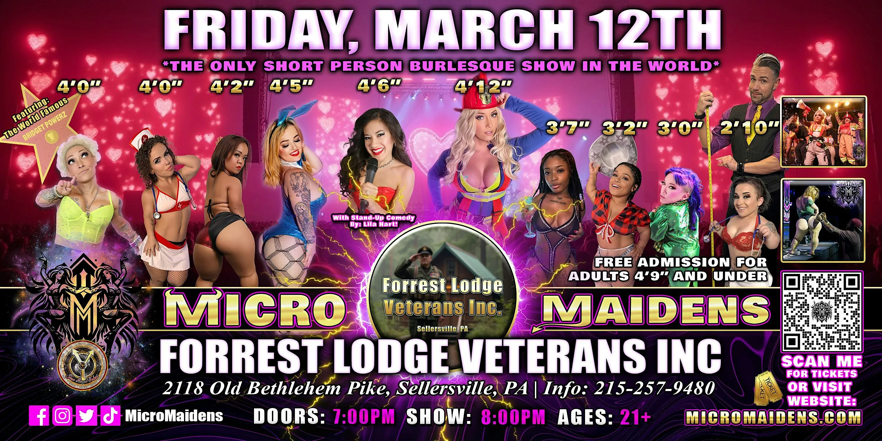 Sellersville, PA  - Micro Maidens Dwarf Dancers @Forrest Lodge Veterans Inc