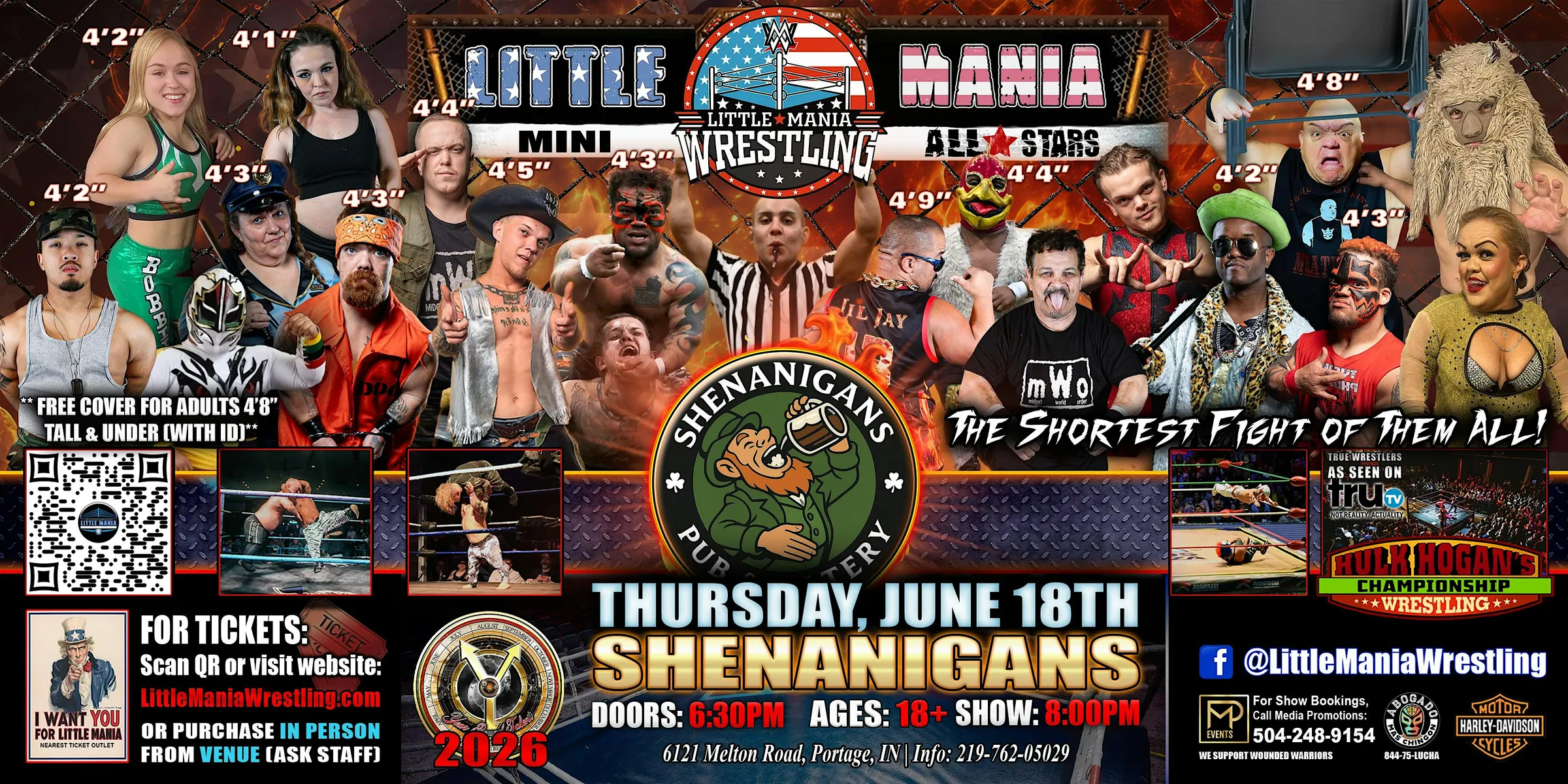 Portage, IN - Little Mania Mini Wrestling @ Shenanigans