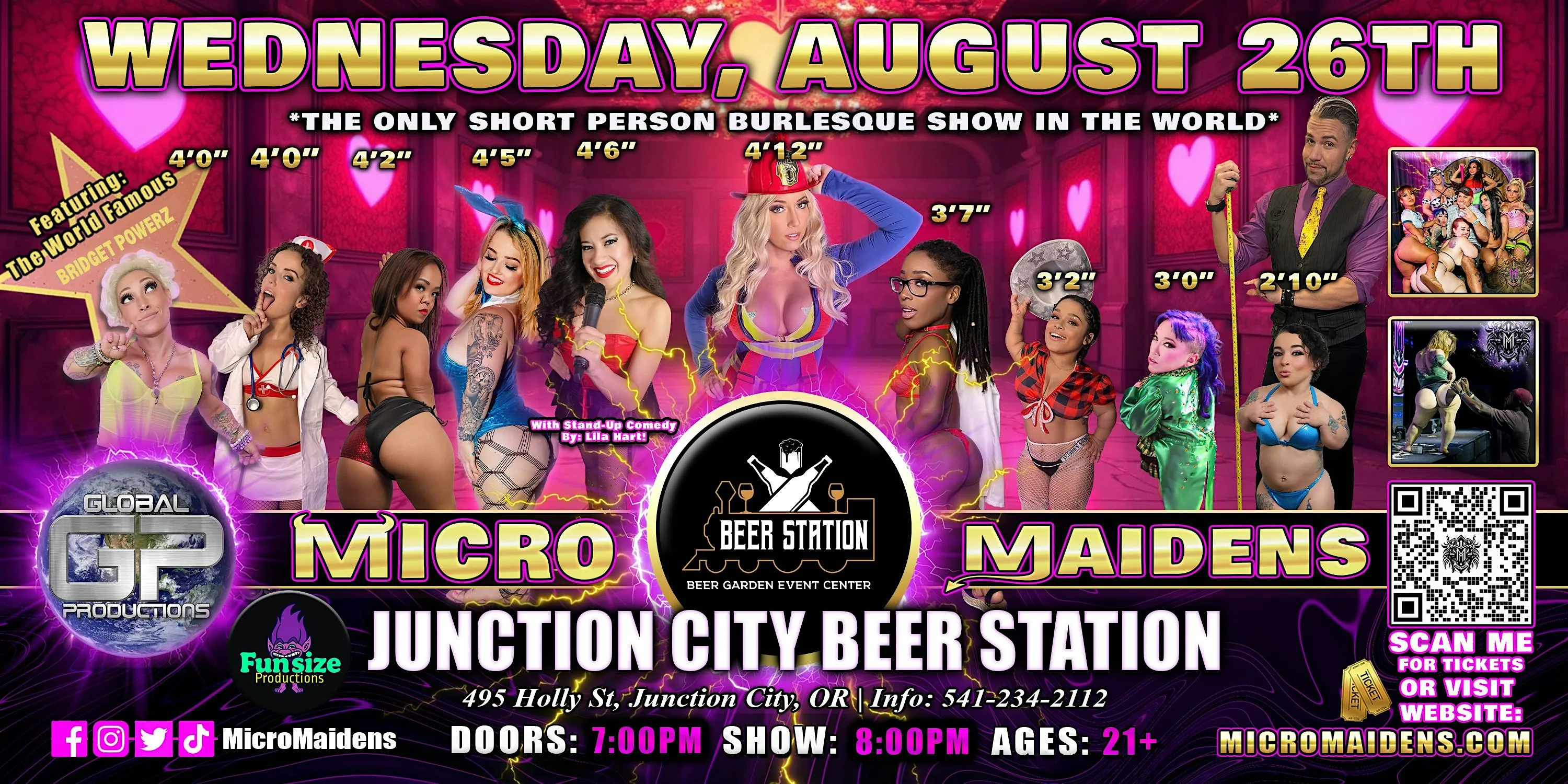 Junction City, OR  - Micro Maidens Dwarf Dancers @ Beer Station