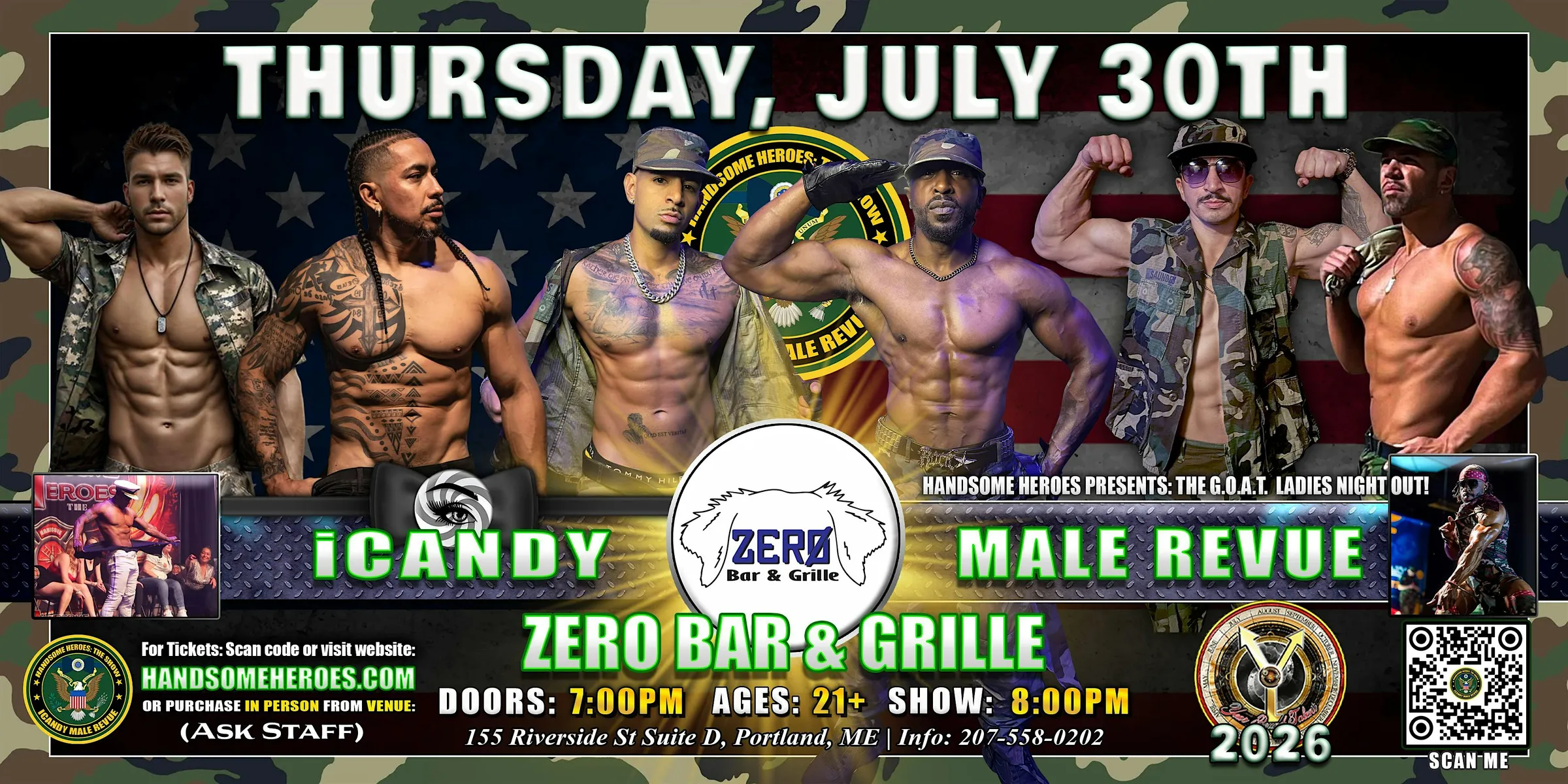 Portland, ME -  iCandy Male Revue @ Zero Bar & Grille