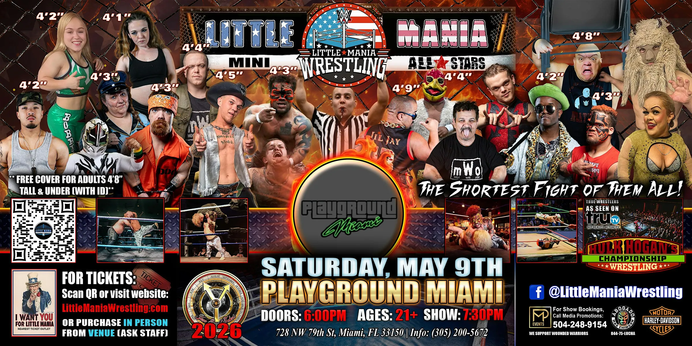 Miami, FL - Little Mania Mini Wrestling @ Playground Miami