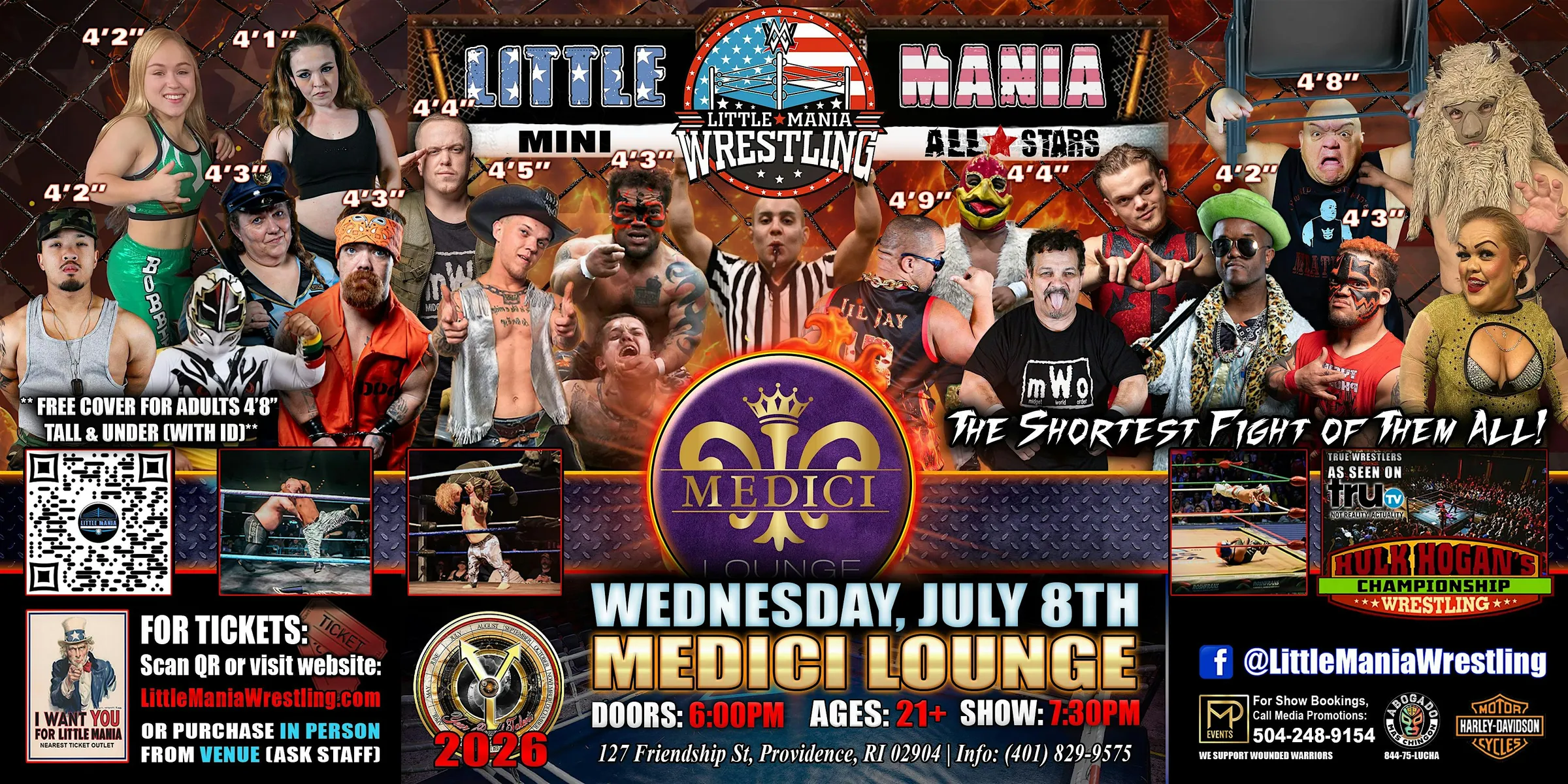 Providence, RI - Little Mania Mini Wrestling @ Medici Lounge