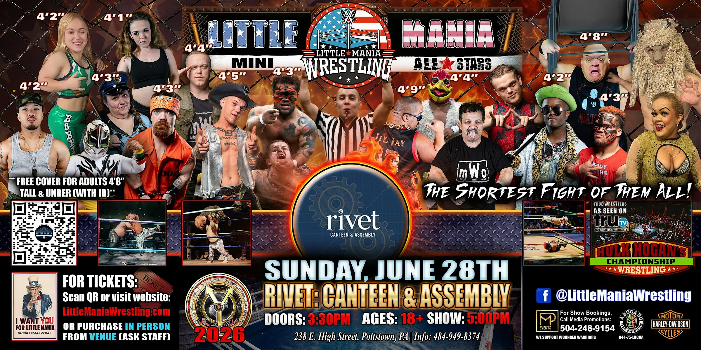 Pottstown, PA - Little Mania Mini Wrestling @ Rivet: Canteen & Assembly