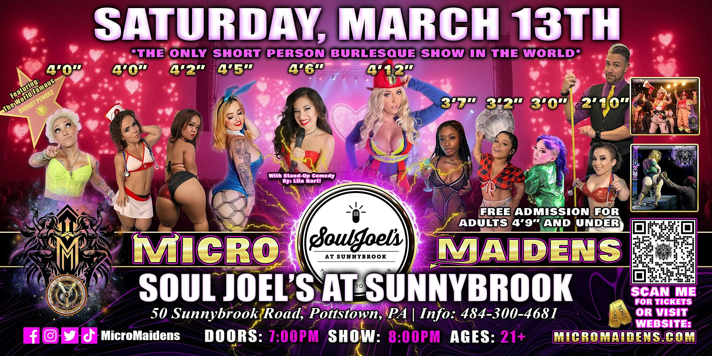 Pottstown, PA  - Micro Maidens Dwarf Dancers @Soul Joel's at Sunnybrook