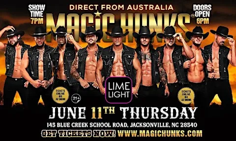 MAGIC HUNKS® AUSTRALIAN TAKEOVER IN JACKSONVILLE, NC, USA!!