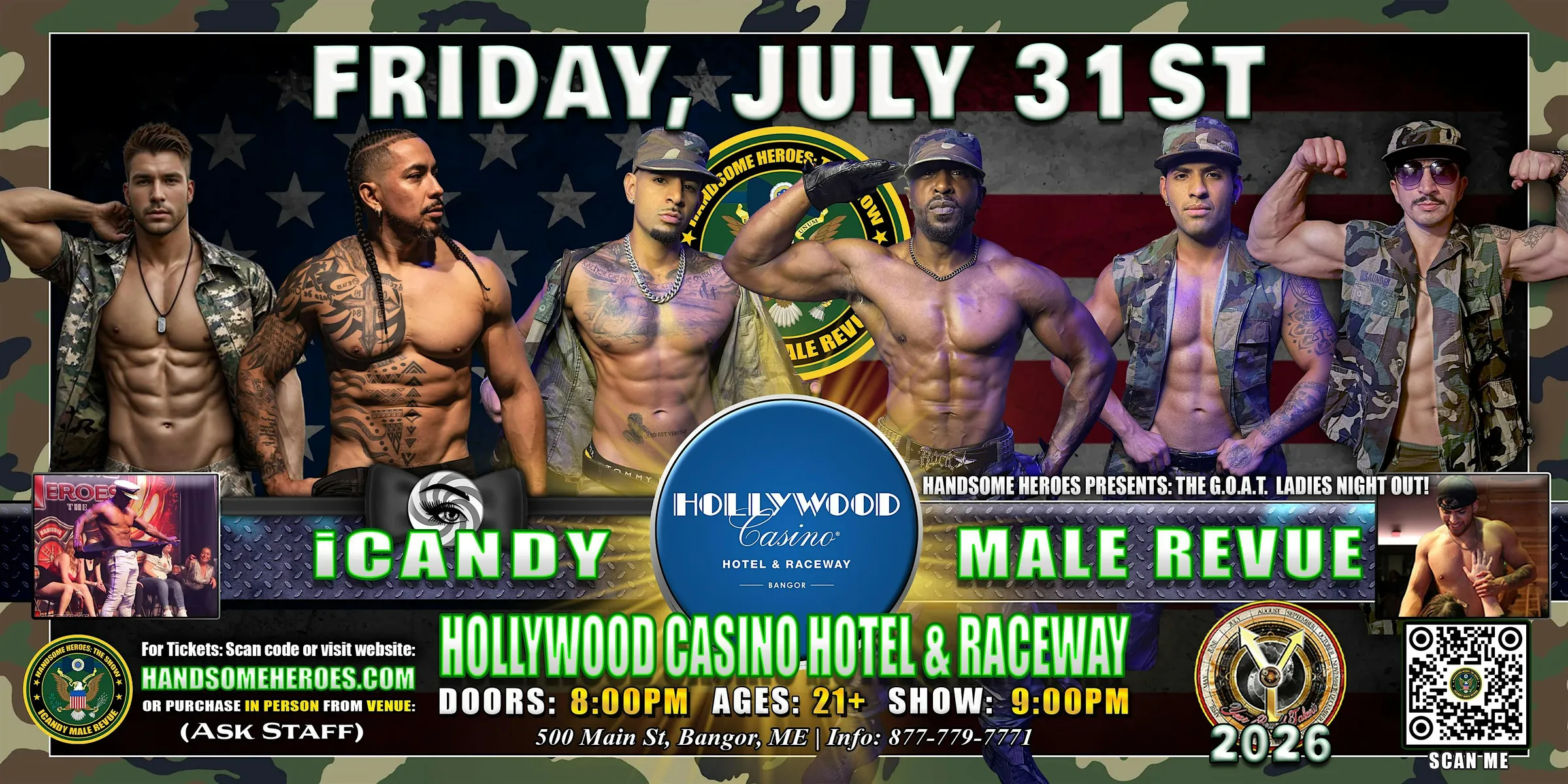 Bangor, ME - iCandy Male Revue @ Hollywood Hotel Casino & Raceway