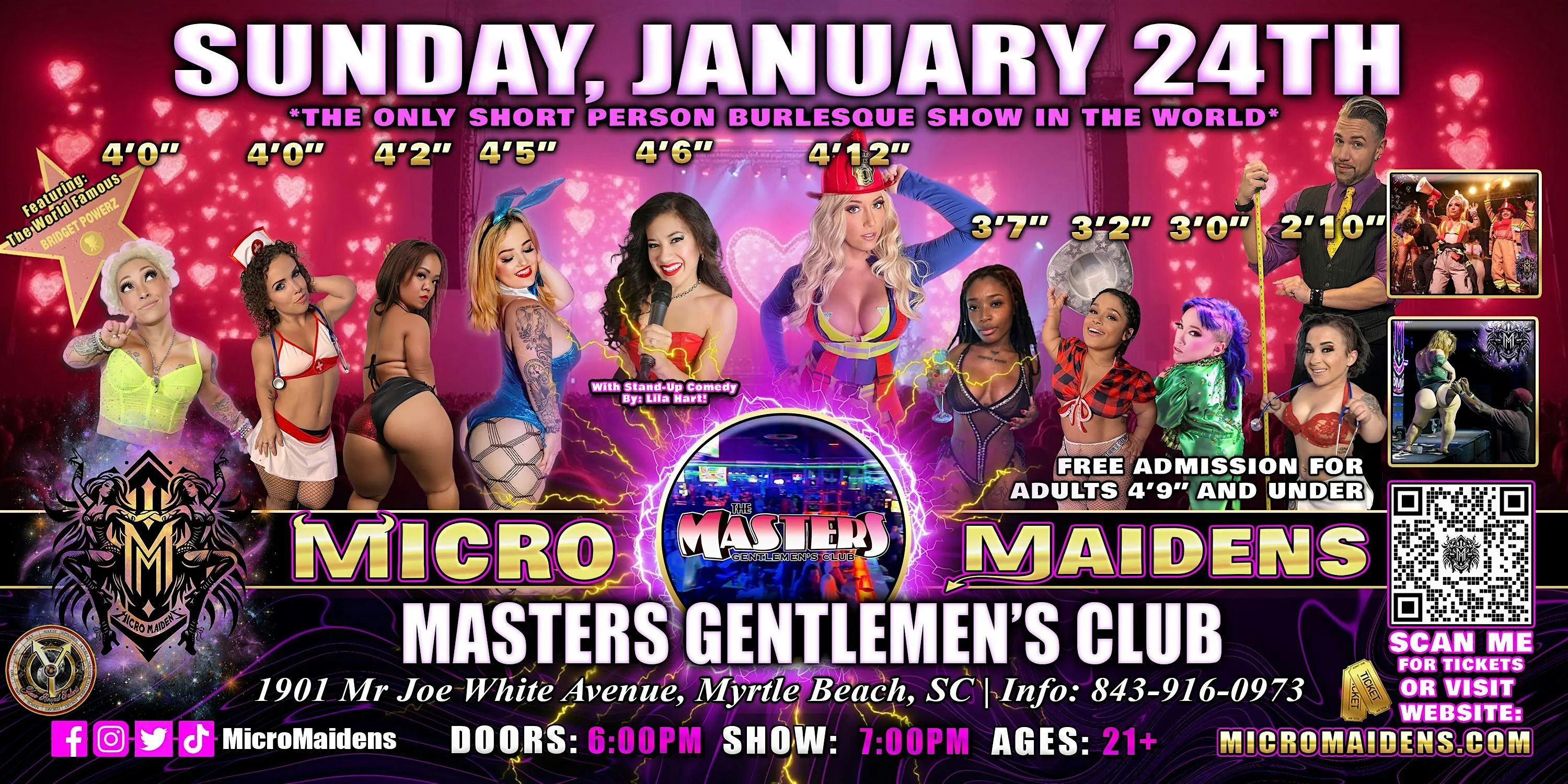 Myrtle Beach, SC - Micro Maidens Dwarf Dancers @ Masters Gentlemen's Club