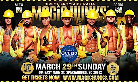 MAGIC HUNKS® AUSTRALIA TAKEOVER SPARTANBURG, SC USA!!!