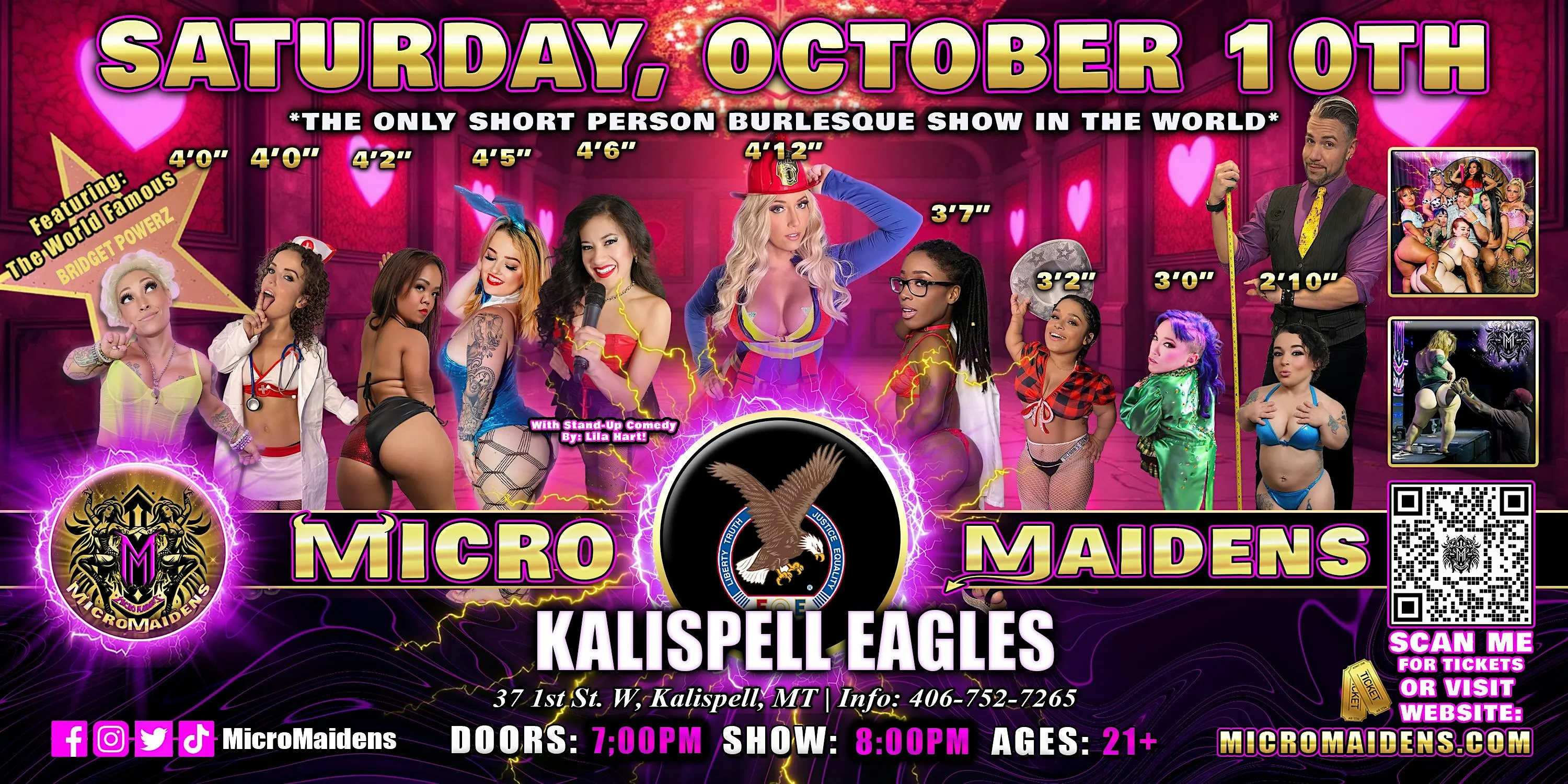 Kalispell, MT - Micro Maidens Dwarf Dancers @Kalispell Eagles