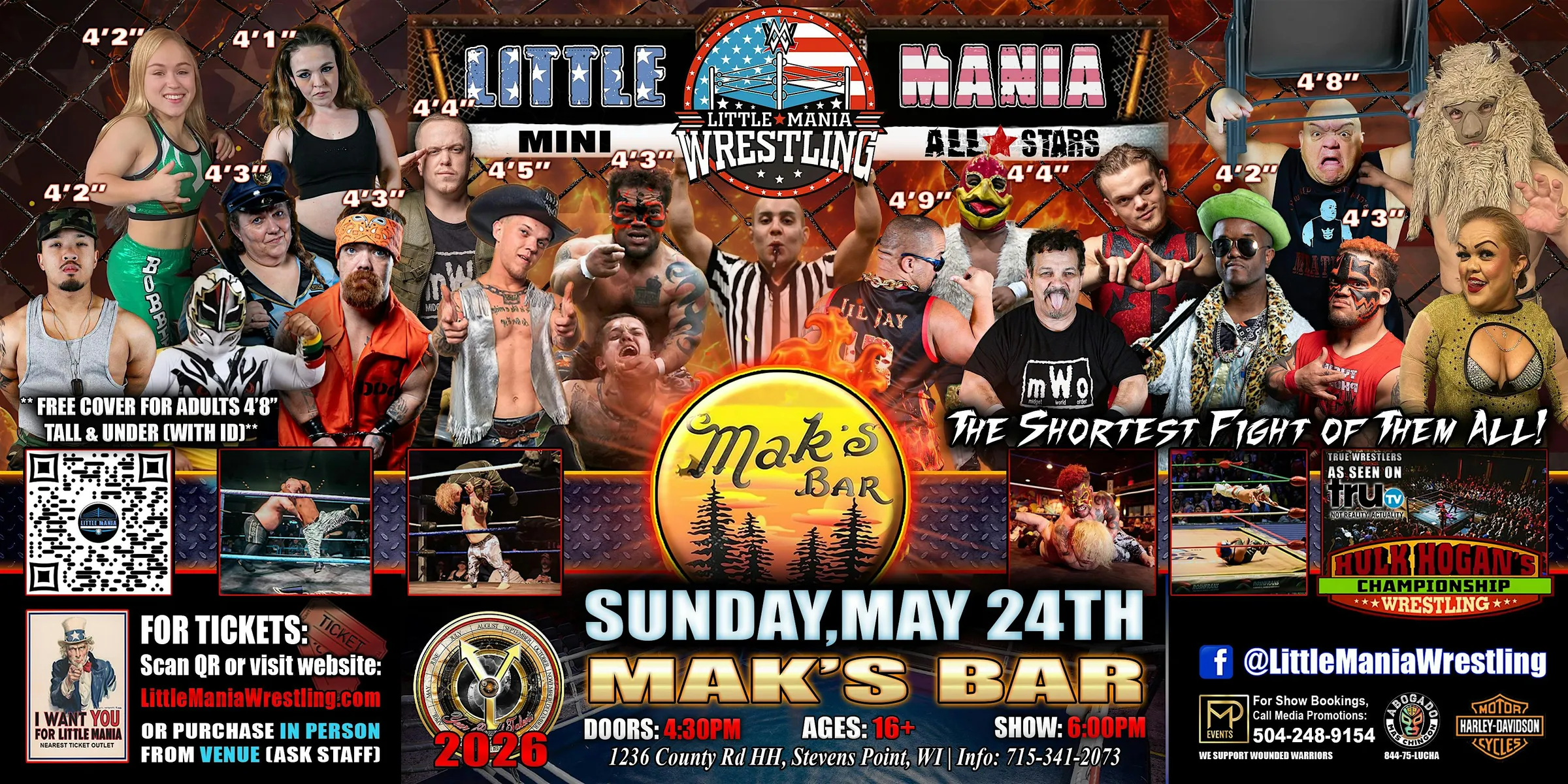 Steven's Point, WI - Little Mania Mini Wrestling @ Mak's Bar