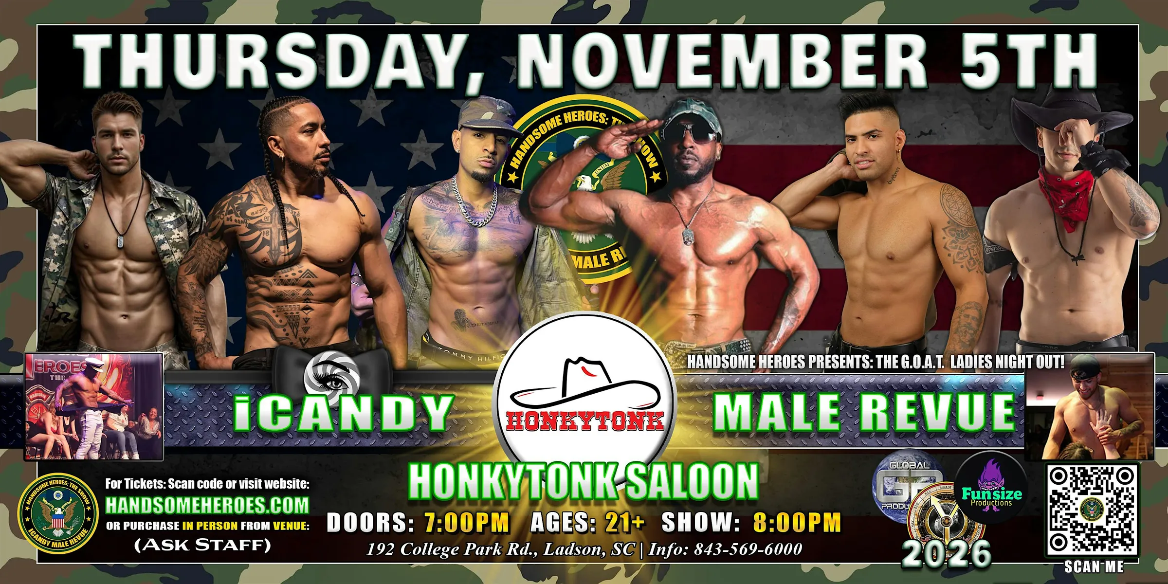 Ladson, SC - iCandy Male Revue @ Honkytonk Saloon