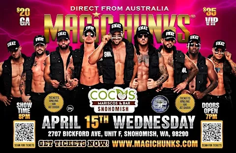 MAGIC HUNKS® AUSTRALIAN TAKEOVER IN SNOHOMISH, WA, USA!!