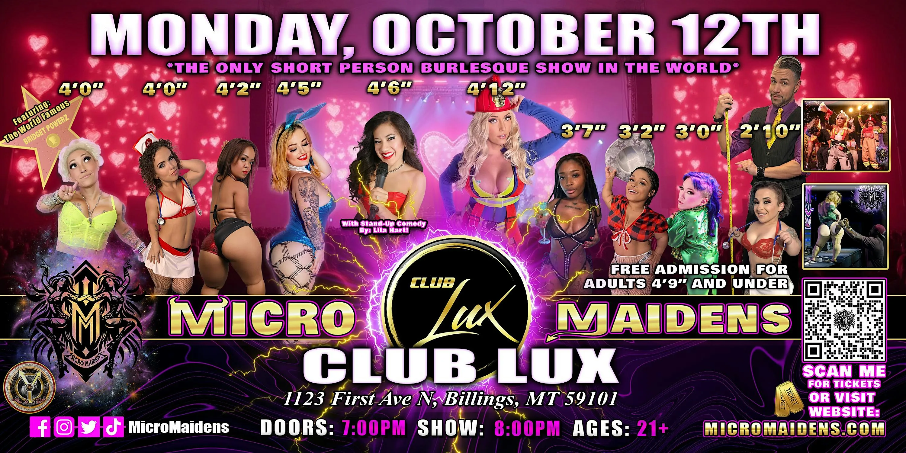 Billings, MT - Micro Maidens Dwarf Dancers @ Club Lux