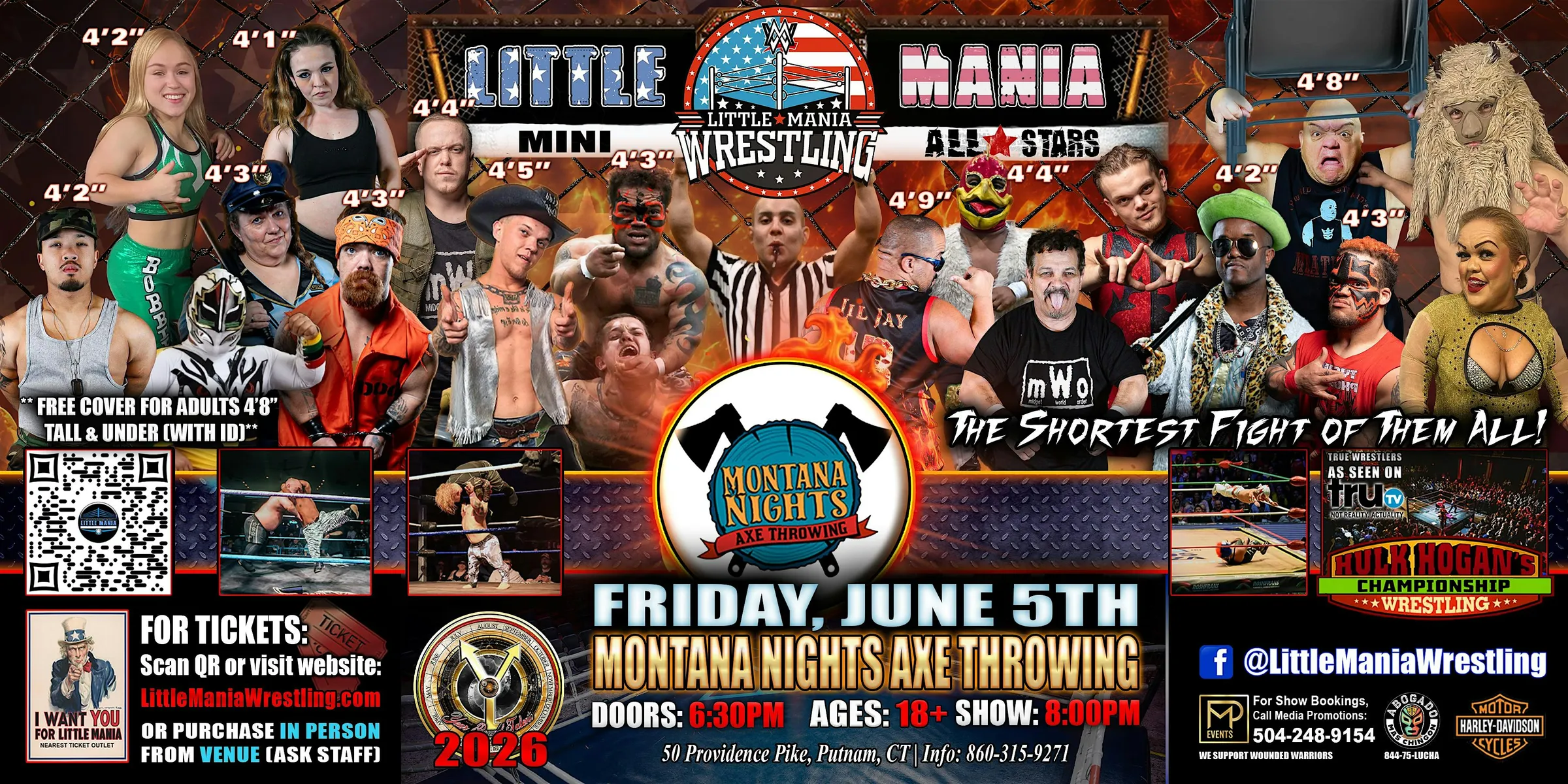 Putnam, CT - Little Mania Mini Wrestling @ Montana Nights Axe Throwing