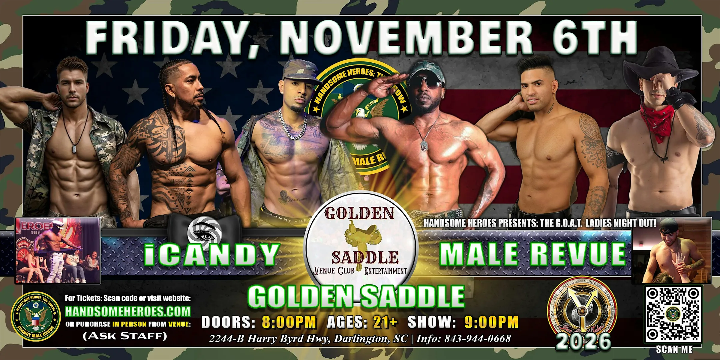 Darlington, SC - iCandy Male Revue @ Golden Saddle