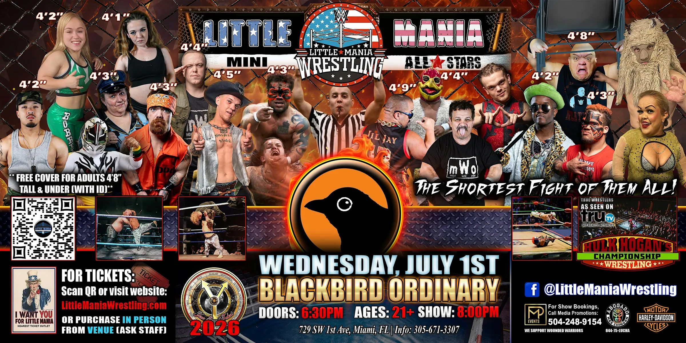 Miami, FL - Little Mania Mini Wrestling @ Blackbird Ordinary