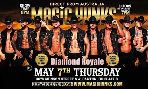 MAGIC HUNKS AUSTRAILIA TAKEOVER CANTON, OH USA!!! flyer