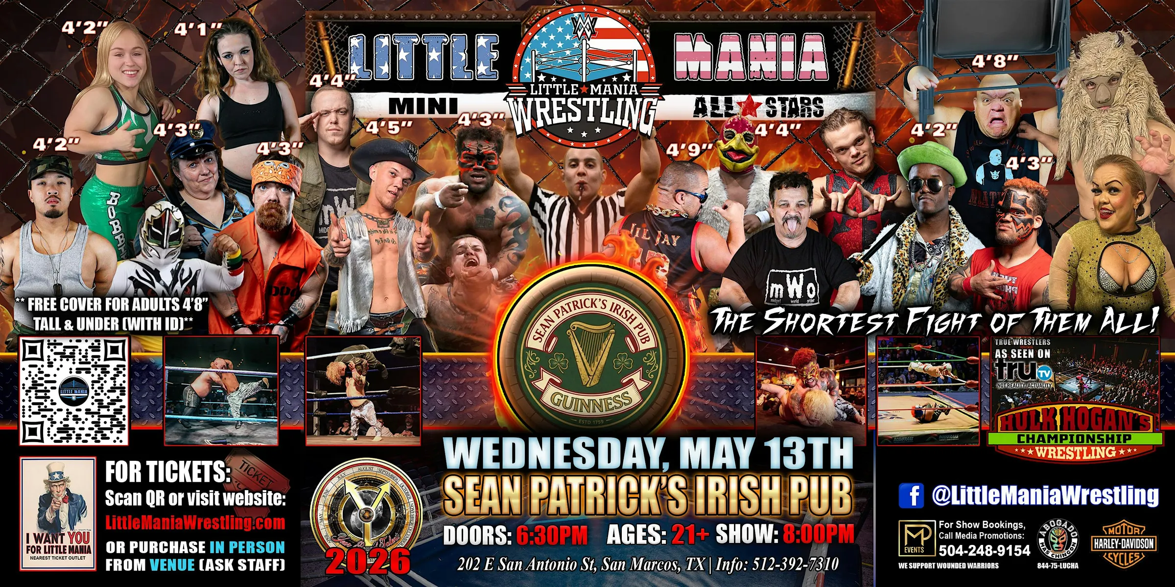 San Marcos, TX - Little Mania Mini Wrestling @ Sean Patrick's Irish Pub