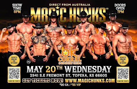 MAGIC HUNKS® AUSTRALIA TAKEOVER IN TOPEKA, KS, USA!!
