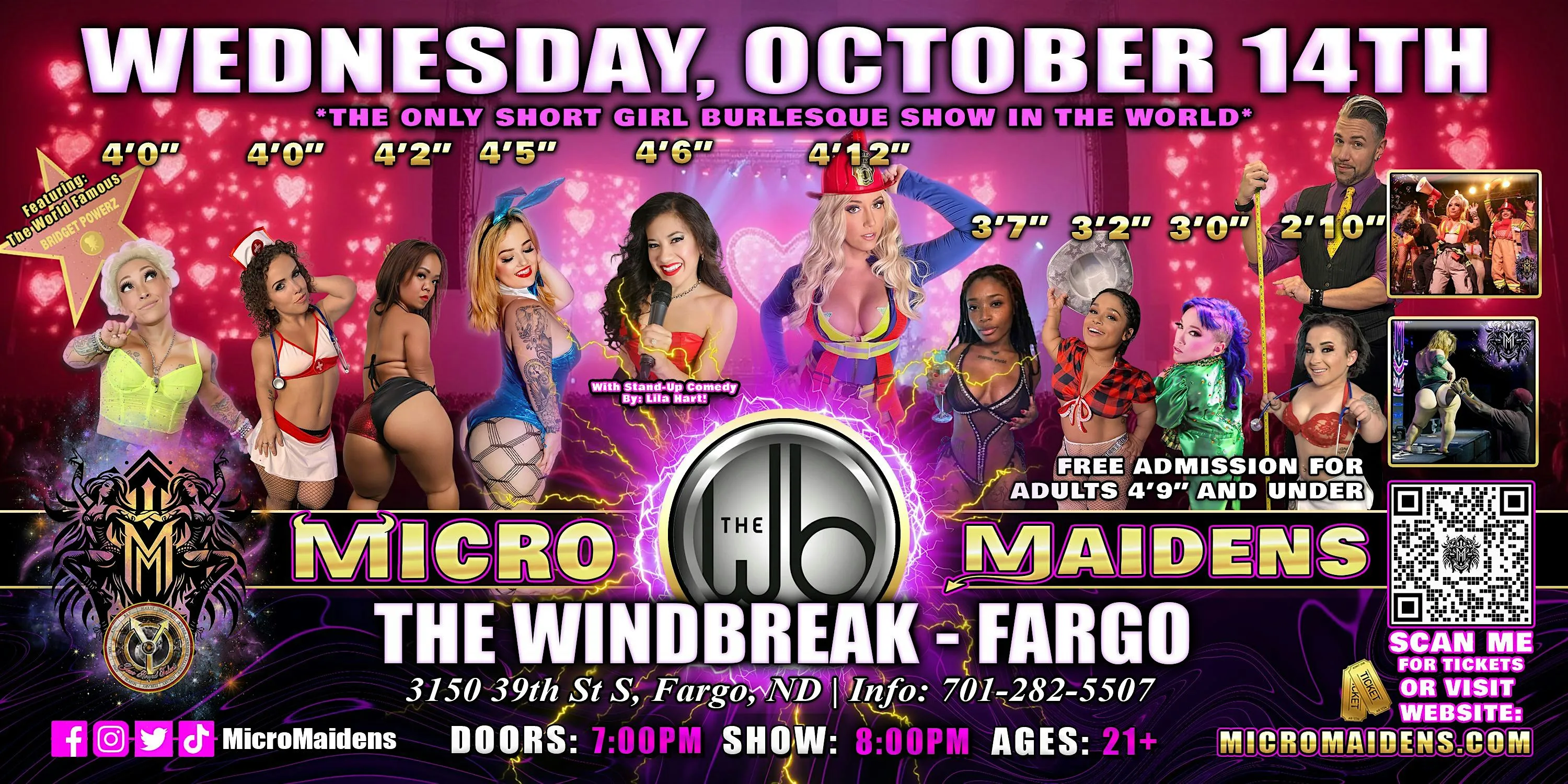 Fargo, ND - Micro Maidens Dwarf Dancers @The Windbreak