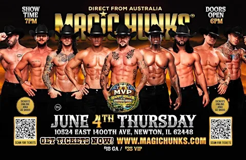 MAGIC HUNKS AUSTRALIA TAKEOVER NEWTON,IL USA!!!