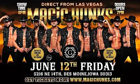 MAGIC HUNKS AUSTRALIA TAKEOVER DES MOINE,IA USA!!!