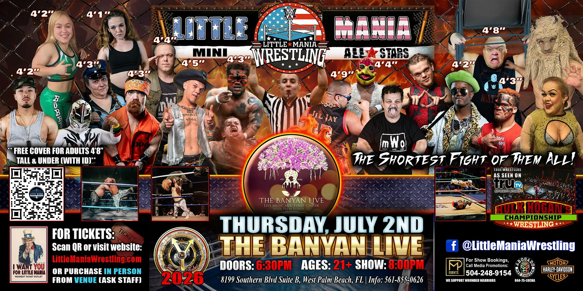 West Palm Beach, FL - Little Mania Mini Wrestling @ The Banyan Live