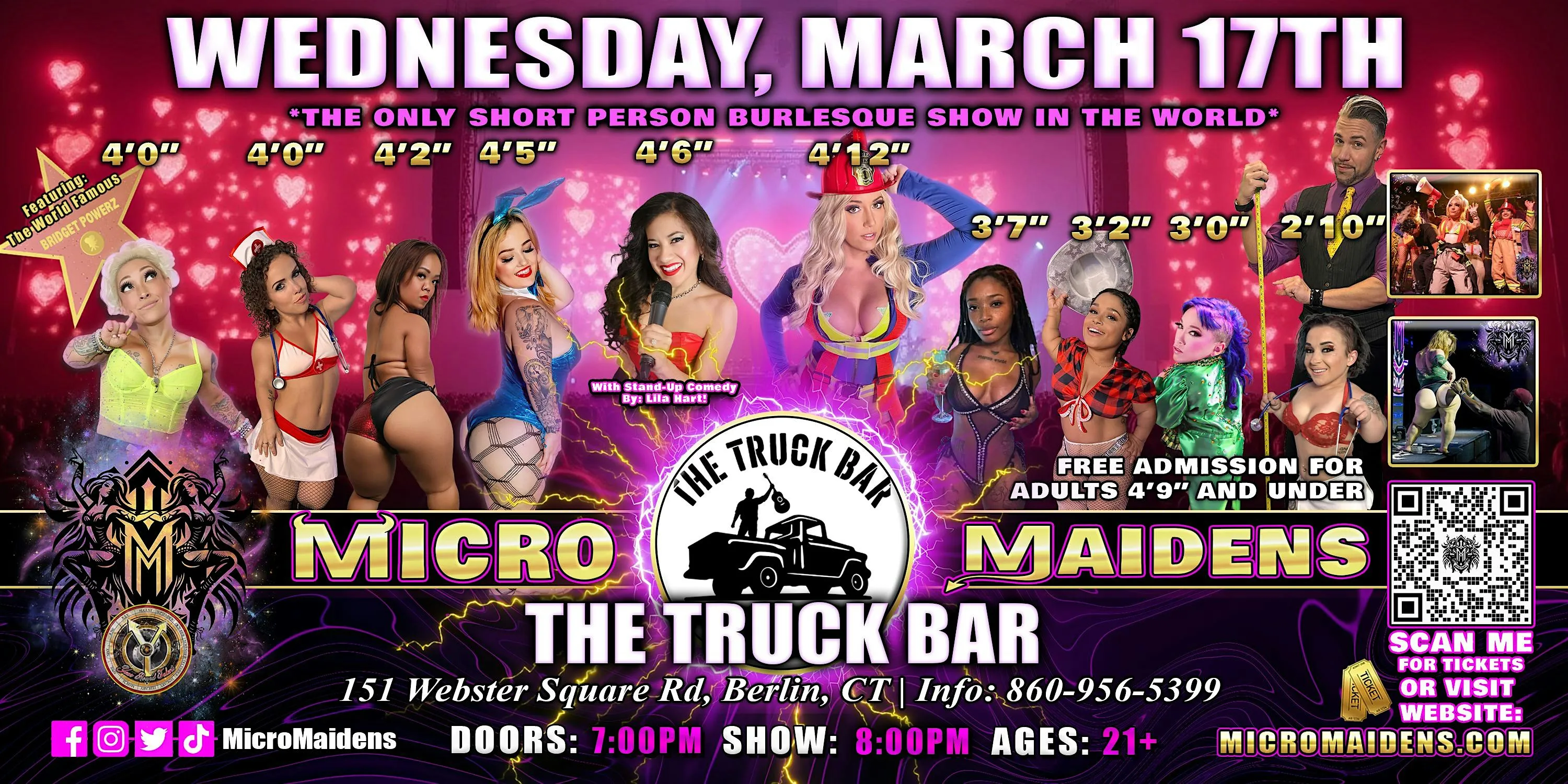 Berlin, CT  - Micro Maidens Dwarf Dancers @ The Truck Bar