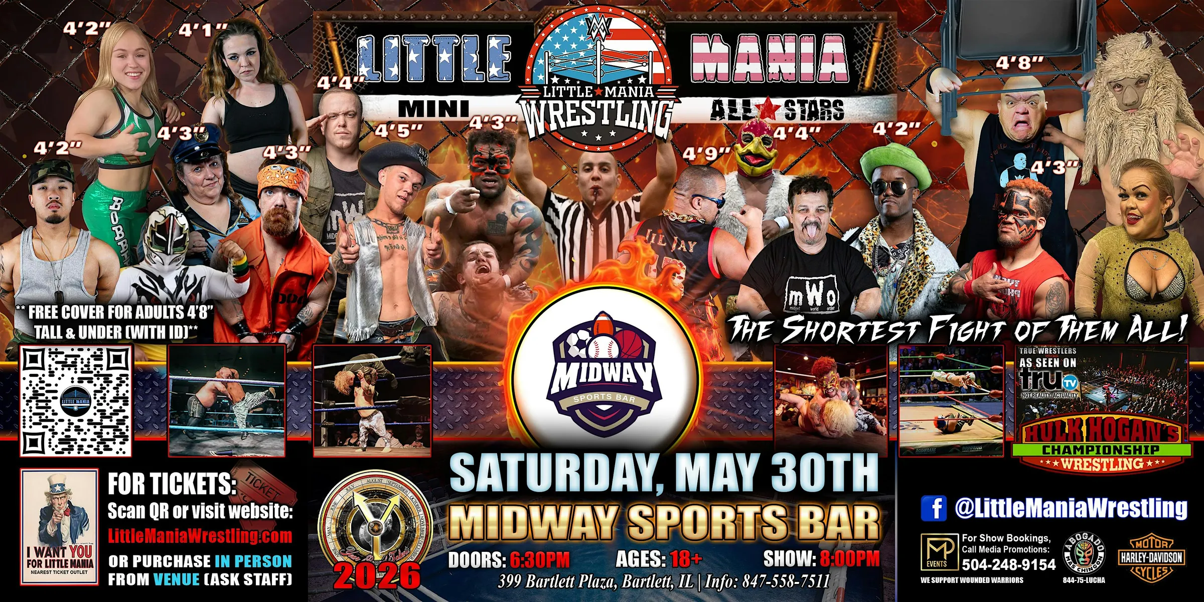 Bartlett, IL - Little Mania Mini Wrestling @  Midway Sports Bar