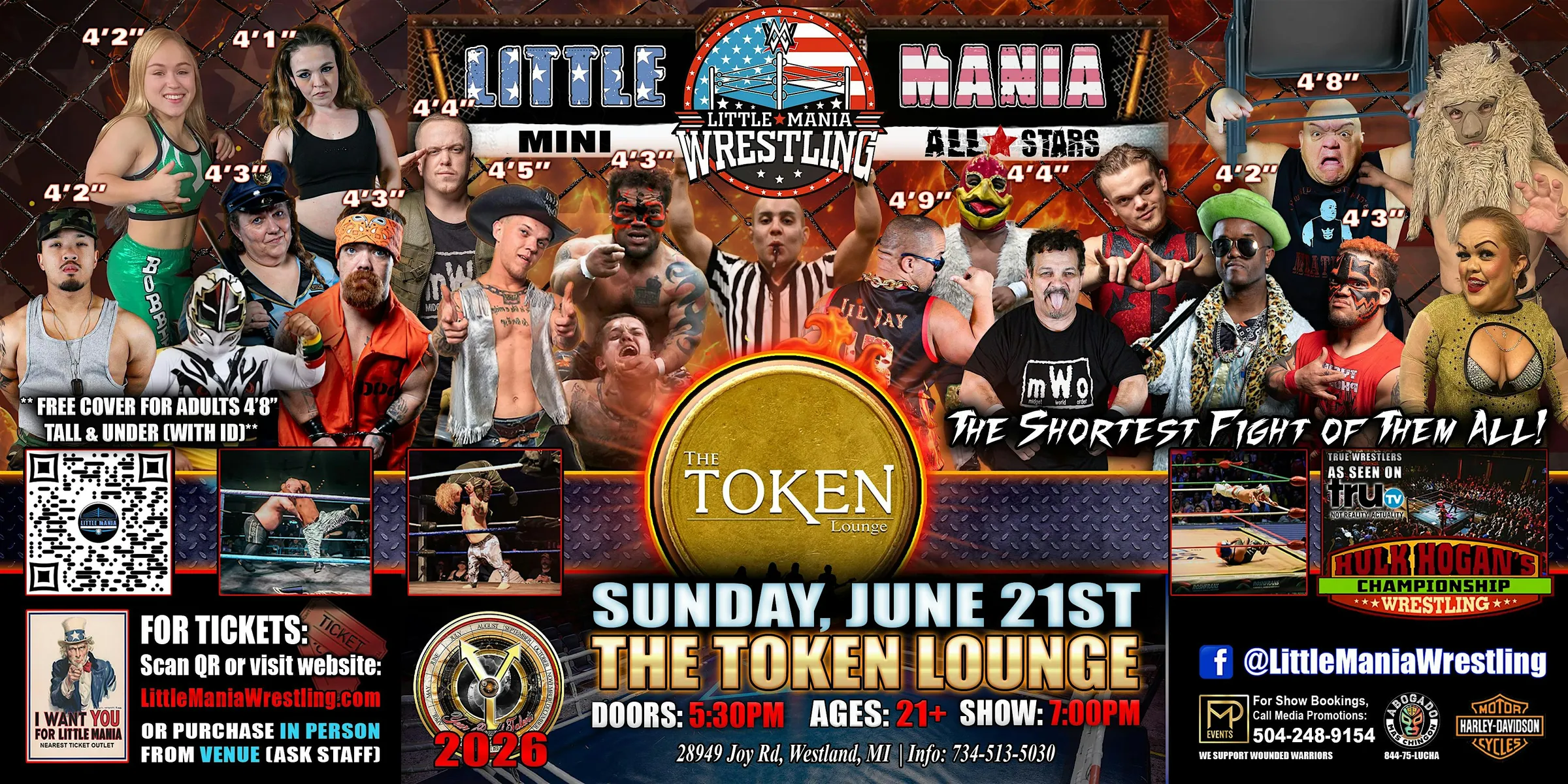 Westland, MI - Little Mania Mini Wrestling @ The Token Lounge
