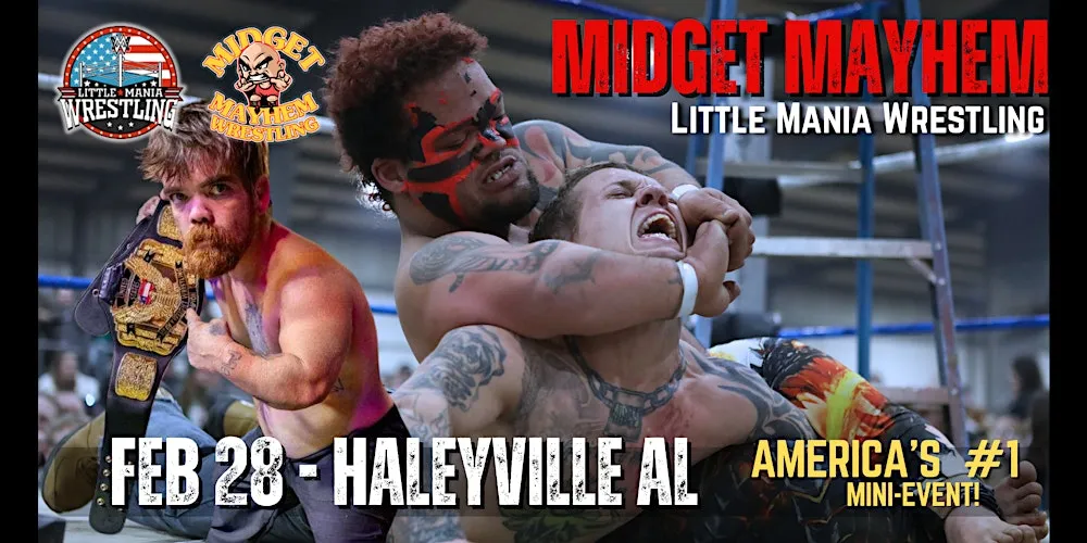 Midget Mayhem / Little Mania" Mini Wrestling LIVE! Haleyville AL 16+