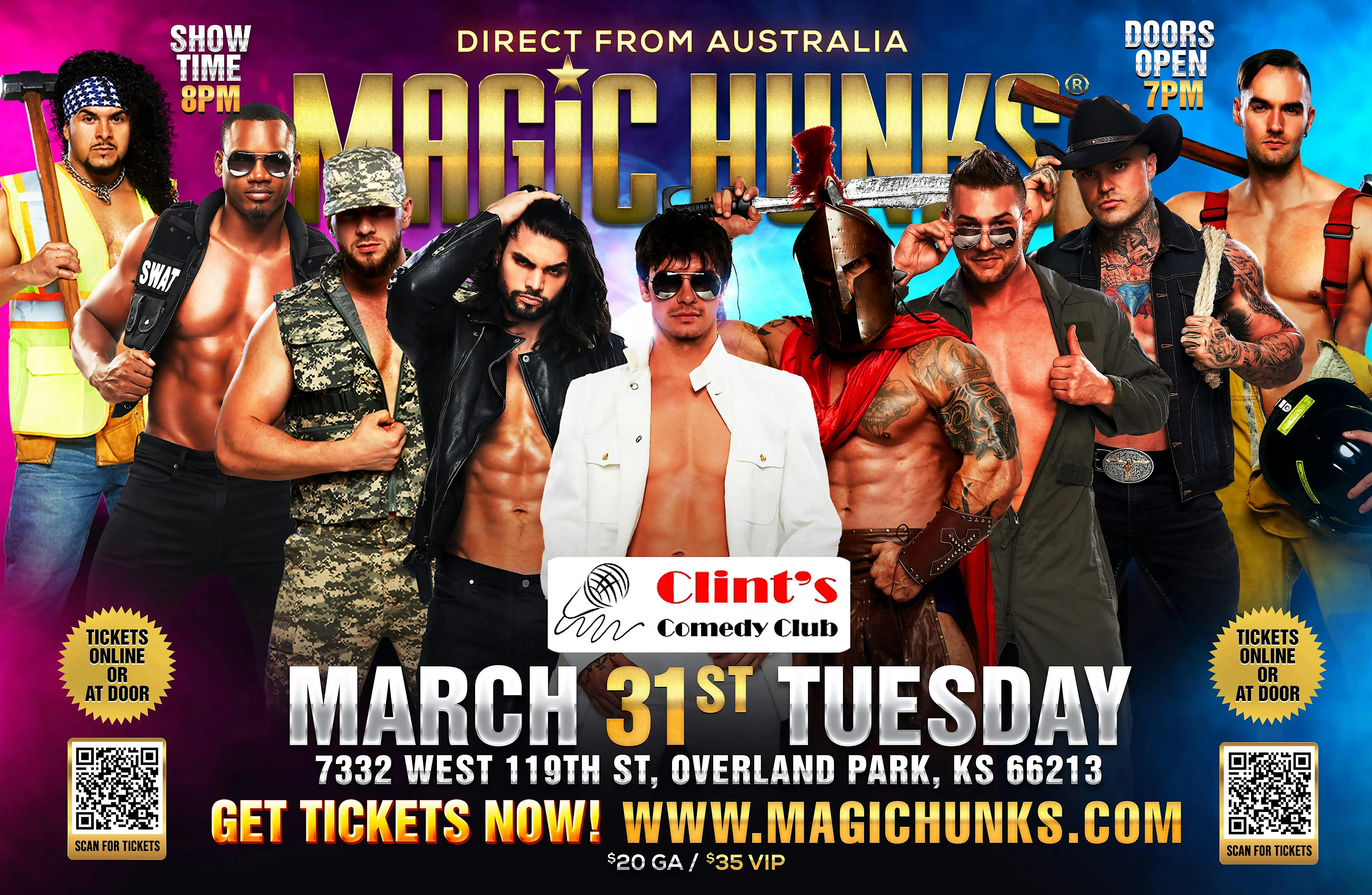 MAGIC HUNKS® AUSTRALIA TAKEOVER OVERLAND PARK, KS USA!!!