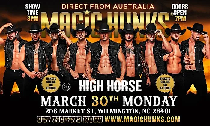 MAGIC HUNKS® AUSTRALIAN TAKEOVER IN WILMINGTON, NC, USA!!!